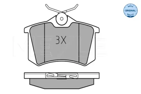 Bremsbelagsatz, Scheibenbremse Hinterachse MEYLE 025 238 2317/W Bild Bremsbelagsatz, Scheibenbremse Hinterachse MEYLE 025 238 2317/W