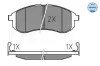 Bremsbelagsatz, Scheibenbremse Vorderachse MEYLE 025 238 7914/W Bild Bremsbelagsatz, Scheibenbremse Vorderachse MEYLE 025 238 7914/W