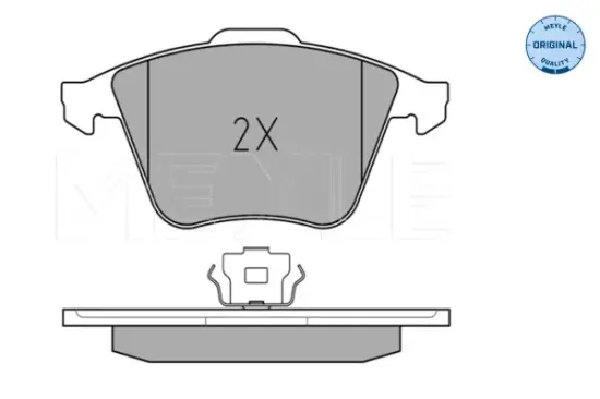 Bremsbelagsatz, Scheibenbremse Vorderachse MEYLE 025 239 1218 Bild Bremsbelagsatz, Scheibenbremse Vorderachse MEYLE 025 239 1218