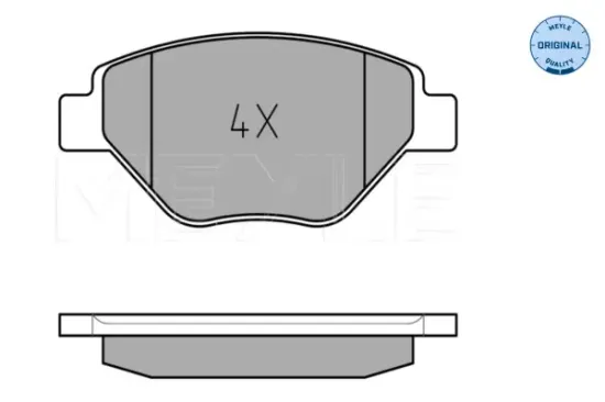 Bremsbelagsatz, Scheibenbremse Vorderachse MEYLE 025 239 3418 Bild Bremsbelagsatz, Scheibenbremse Vorderachse MEYLE 025 239 3418