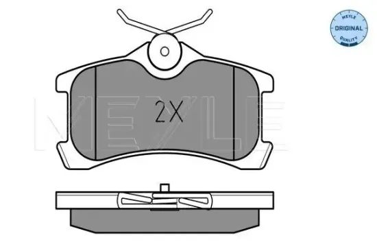 Bremsbelagsatz, Scheibenbremse Hinterachse MEYLE 025 240 1314/W Bild Bremsbelagsatz, Scheibenbremse Hinterachse MEYLE 025 240 1314/W