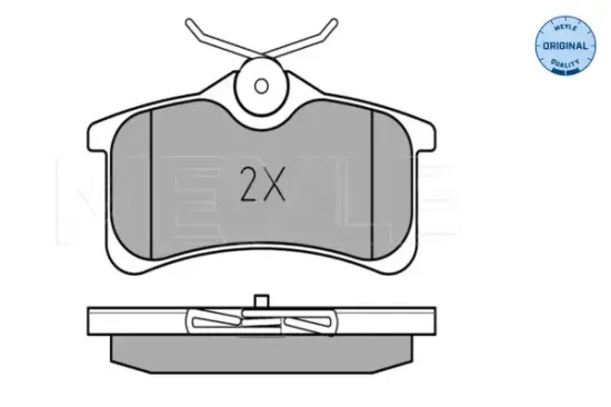 Bremsbelagsatz, Scheibenbremse Hinterachse MEYLE 025 240 1314/W Bild Bremsbelagsatz, Scheibenbremse Hinterachse MEYLE 025 240 1314/W