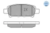 Bremsbelagsatz, Scheibenbremse Hinterachse MEYLE 025 240 1416/W Bild Bremsbelagsatz, Scheibenbremse Hinterachse MEYLE 025 240 1416/W