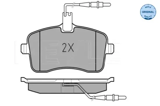 Bremsbelagsatz, Scheibenbremse Vorderachse MEYLE 025 241 3418/W Bild Bremsbelagsatz, Scheibenbremse Vorderachse MEYLE 025 241 3418/W