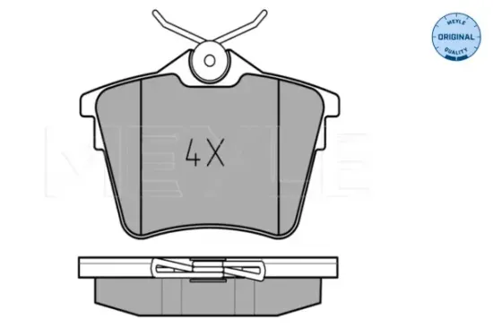 Bremsbelagsatz, Scheibenbremse Hinterachse MEYLE 025 241 3517 Bild Bremsbelagsatz, Scheibenbremse Hinterachse MEYLE 025 241 3517