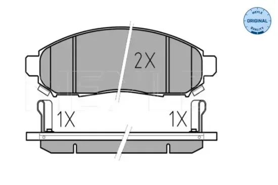 Bremsbelagsatz, Scheibenbremse Vorderachse MEYLE 025 242 2716/W Bild Bremsbelagsatz, Scheibenbremse Vorderachse MEYLE 025 242 2716/W