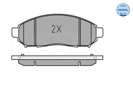 Bremsbelagsatz, Scheibenbremse Vorderachse MEYLE 025 242 2716/W Bild Bremsbelagsatz, Scheibenbremse Vorderachse MEYLE 025 242 2716/W