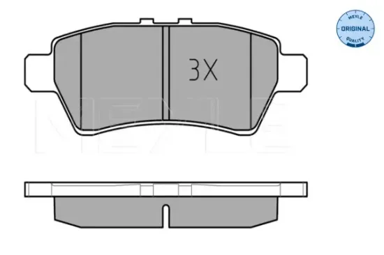 Bremsbelagsatz, Scheibenbremse Hinterachse MEYLE 025 242 4016/W Bild Bremsbelagsatz, Scheibenbremse Hinterachse MEYLE 025 242 4016/W