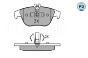 Bremsbelagsatz, Scheibenbremse MEYLE 025 242 5418/PD