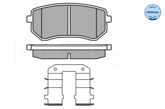 Bremsbelagsatz, Scheibenbremse Hinterachse MEYLE 025 242 7614/W Bild Bremsbelagsatz, Scheibenbremse Hinterachse MEYLE 025 242 7614/W