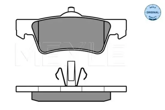 Bremsbelagsatz, Scheibenbremse Hinterachse MEYLE 025 243 6719/W Bild Bremsbelagsatz, Scheibenbremse Hinterachse MEYLE 025 243 6719/W