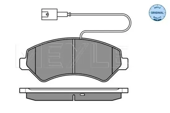 Bremsbelagsatz, Scheibenbremse Vorderachse MEYLE 025 244 6619/W1 Bild Bremsbelagsatz, Scheibenbremse Vorderachse MEYLE 025 244 6619/W1