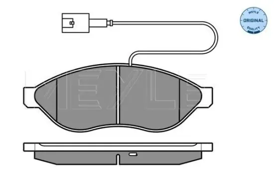 Bremsbelagsatz, Scheibenbremse Vorderachse MEYLE 025 244 6819/W1 Bild Bremsbelagsatz, Scheibenbremse Vorderachse MEYLE 025 244 6819/W1