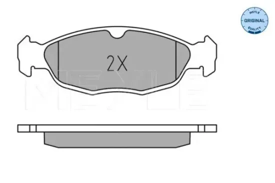 Bremsbelagsatz, Scheibenbremse Hinterachse MEYLE 025 244 8717 Bild Bremsbelagsatz, Scheibenbremse Hinterachse MEYLE 025 244 8717