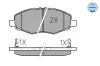 Bremsbelagsatz, Scheibenbremse Vorderachse MEYLE 025 245 2316/W Bild Bremsbelagsatz, Scheibenbremse Vorderachse MEYLE 025 245 2316/W
