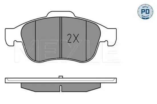 Bremsbelagsatz, Scheibenbremse Vorderachse MEYLE 025 245 3819/PD Bild Bremsbelagsatz, Scheibenbremse Vorderachse MEYLE 025 245 3819/PD