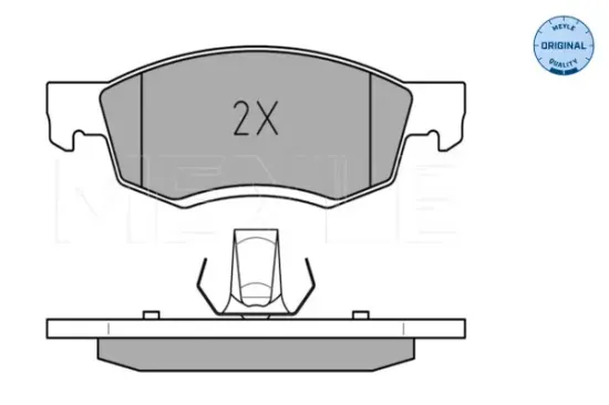 Bremsbelagsatz, Scheibenbremse Vorderachse MEYLE 025 246 7318 Bild Bremsbelagsatz, Scheibenbremse Vorderachse MEYLE 025 246 7318