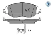 Bremsbelagsatz, Scheibenbremse MEYLE 025 247 3821/PD