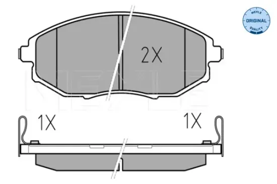 Bremsbelagsatz, Scheibenbremse Vorderachse MEYLE 025 248 6417/W Bild Bremsbelagsatz, Scheibenbremse Vorderachse MEYLE 025 248 6417/W