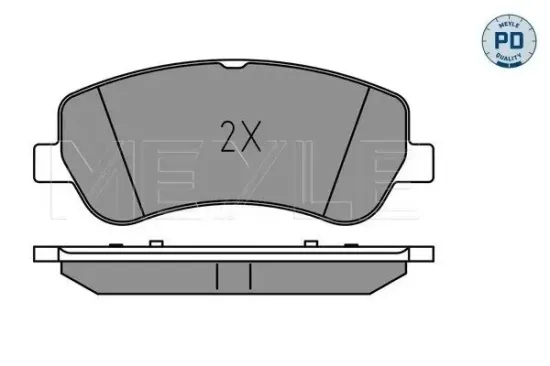 Bremsbelagsatz, Scheibenbremse Vorderachse MEYLE 025 248 6720/PD Bild Bremsbelagsatz, Scheibenbremse Vorderachse MEYLE 025 248 6720/PD