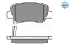 Bremsbelagsatz, Scheibenbremse Hinterachse MEYLE 025 248 8516/W Bild Bremsbelagsatz, Scheibenbremse Hinterachse MEYLE 025 248 8516/W