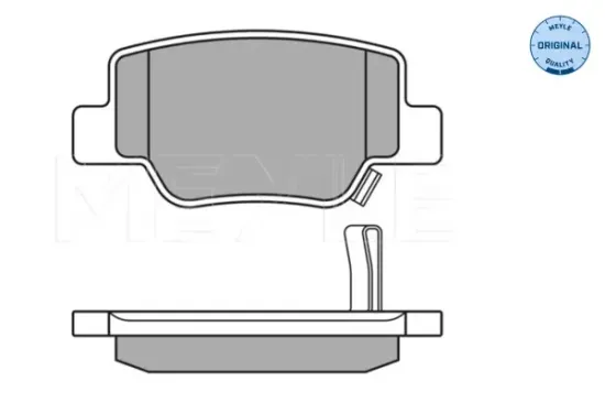 Bremsbelagsatz, Scheibenbremse Hinterachse MEYLE 025 249 2616/W Bild Bremsbelagsatz, Scheibenbremse Hinterachse MEYLE 025 249 2616/W