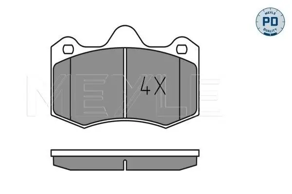 Bremsbelagsatz, Scheibenbremse MEYLE 025 249 7417/PD