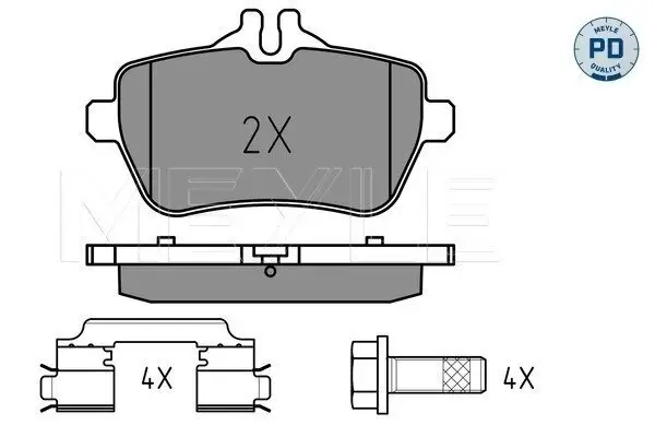 Bremsbelagsatz, Scheibenbremse MEYLE 025 250 7119/PD Bild Bremsbelagsatz, Scheibenbremse MEYLE 025 250 7119/PD