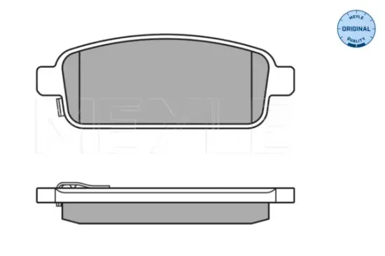 Bremsbelagsatz, Scheibenbremse Hinterachse MEYLE 025 250 9616/W Bild Bremsbelagsatz, Scheibenbremse Hinterachse MEYLE 025 250 9616/W