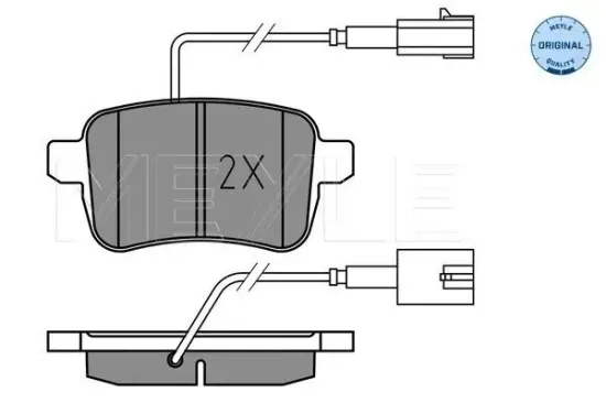 Bremsbelagsatz, Scheibenbremse Hinterachse MEYLE 025 251 5617 Bild Bremsbelagsatz, Scheibenbremse Hinterachse MEYLE 025 251 5617