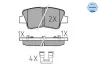 Bremsbelagsatz, Scheibenbremse Hinterachse MEYLE 025 253 3715/W Bild Bremsbelagsatz, Scheibenbremse Hinterachse MEYLE 025 253 3715/W