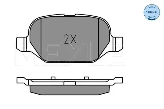 Bremsbelagsatz, Scheibenbremse Hinterachse MEYLE 025 254 1014 Bild Bremsbelagsatz, Scheibenbremse Hinterachse MEYLE 025 254 1014