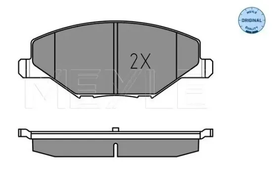 Bremsbelagsatz, Scheibenbremse Vorderachse MEYLE 025 256 8118 Bild Bremsbelagsatz, Scheibenbremse Vorderachse MEYLE 025 256 8118