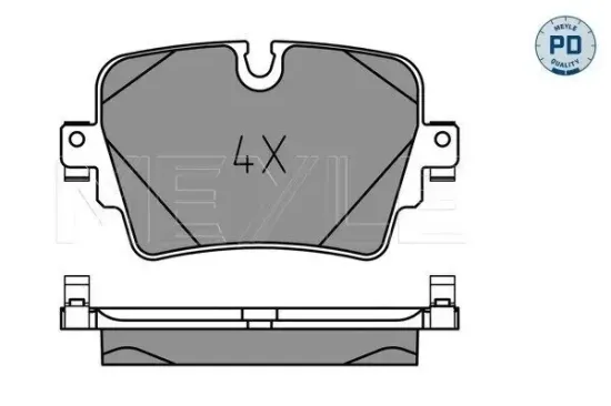 Bremsbelagsatz, Scheibenbremse Hinterachse MEYLE 025 257 4217/PD Bild Bremsbelagsatz, Scheibenbremse Hinterachse MEYLE 025 257 4217/PD