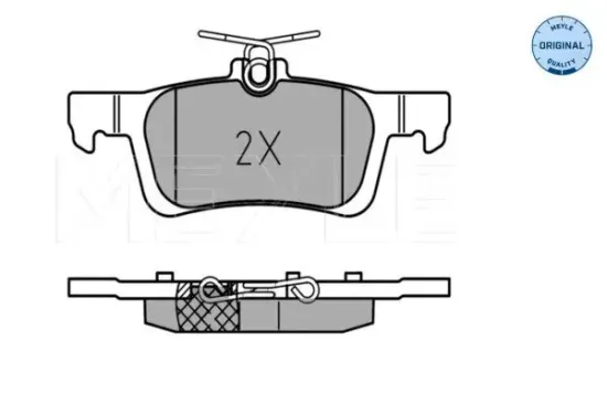 Bremsbelagsatz, Scheibenbremse Hinterachse MEYLE 025 258 4116 Bild Bremsbelagsatz, Scheibenbremse Hinterachse MEYLE 025 258 4116