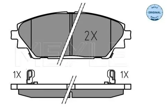 Bremsbelagsatz, Scheibenbremse Vorderachse MEYLE 025 258 7516 Bild Bremsbelagsatz, Scheibenbremse Vorderachse MEYLE 025 258 7516