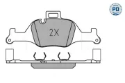 Bremsbelagsatz, Scheibenbremse MEYLE 025 259 0018/PD