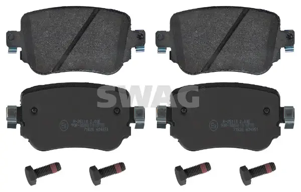 Bremsbelagsatz, Scheibenbremse Hinterachse SWAG 30 91 6912