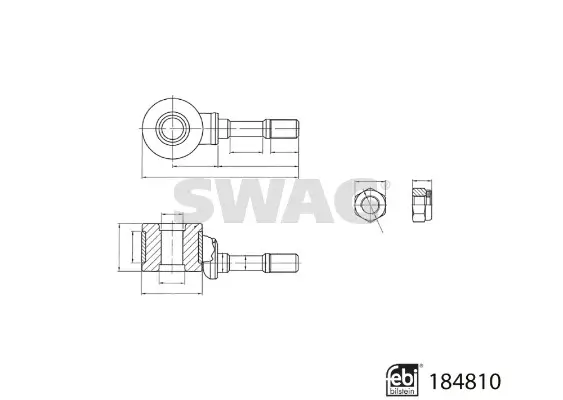 Stange/Strebe, Stabilisator Vorderachse links außen Vorderachse rechts SWAG 33 10 9580