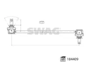 Stange/Strebe, Stabilisator Vorderachse links Vorderachse rechts SWAG 33 11 0082