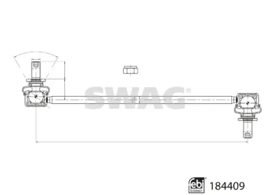 Stange/Strebe, Stabilisator Vorderachse links Vorderachse rechts SWAG 33 11 0082 Bild Stange/Strebe, Stabilisator Vorderachse links Vorderachse rechts SWAG 33 11 0082