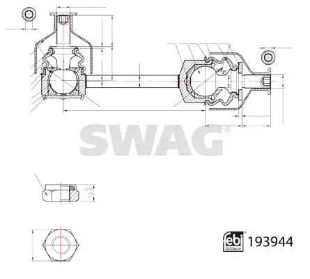Stange/Strebe, Stabilisator Hinterachse links Hinterachse rechts SWAG 33 11 1448 Bild Stange/Strebe, Stabilisator Hinterachse links Hinterachse rechts SWAG 33 11 1448