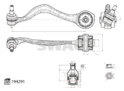 Lenker, Radaufhängung Vorderachse links vorne SWAG 33 11 1564