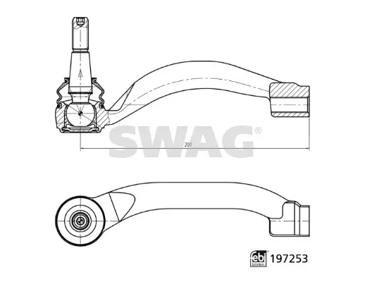 Spurstangenkopf Vorderachse links SWAG 33 11 2535