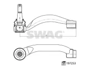 Spurstangenkopf Vorderachse links SWAG 33 11 2535