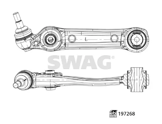 Lenker, Radaufhängung unten Vorderachse links hinten SWAG 33 11 2537