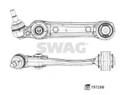 Lenker, Radaufhängung unten Vorderachse links hinten SWAG 33 11 2537