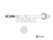 Axialgelenk, Spurstange Vorderachse links Vorderachse rechts SWAG 33 11 2538