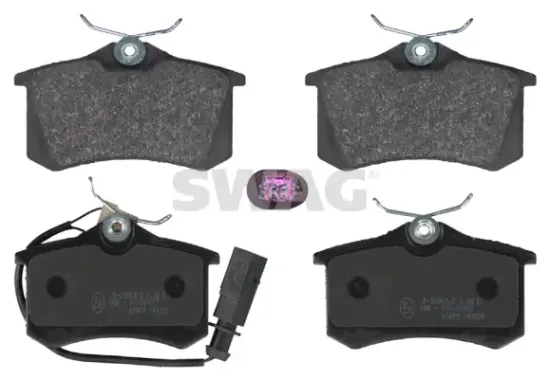 Bremsbelagsatz, Scheibenbremse Hinterachse SWAG 50 91 6394 Bild Bremsbelagsatz, Scheibenbremse Hinterachse SWAG 50 91 6394