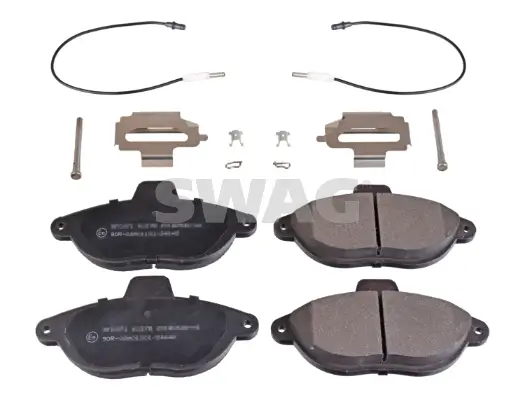Bremsbelagsatz, Scheibenbremse Vorderachse SWAG 62 91 6225 Bild Bremsbelagsatz, Scheibenbremse Vorderachse SWAG 62 91 6225